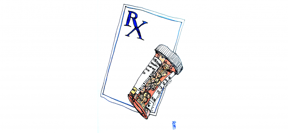 Rx pad and pill bottle