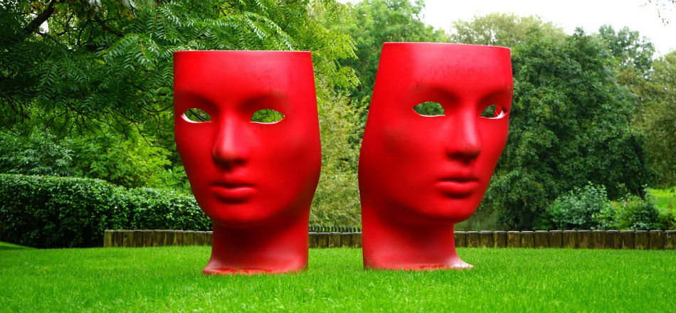 two red masks