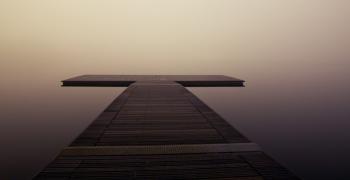 dock over calm water